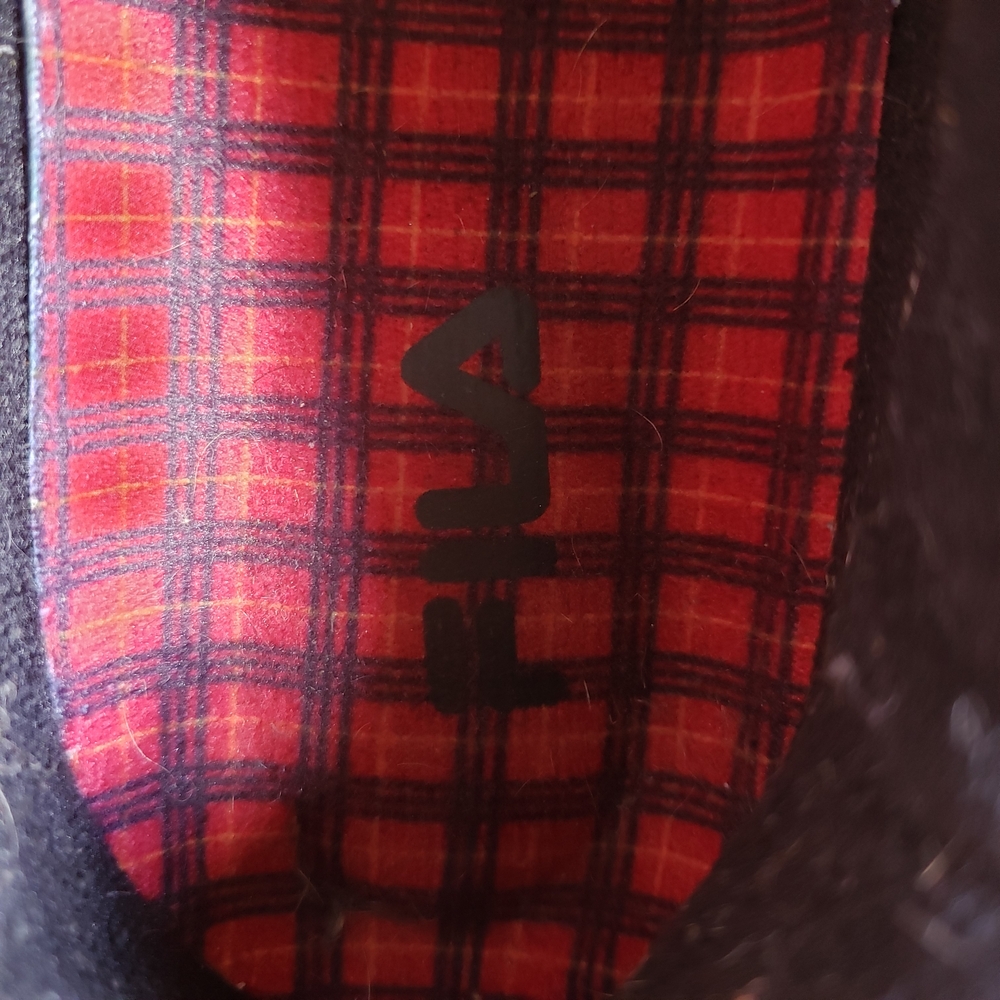 FILA Disruptor II Red & Black Plaid Sneakers - Picture 5 of 8